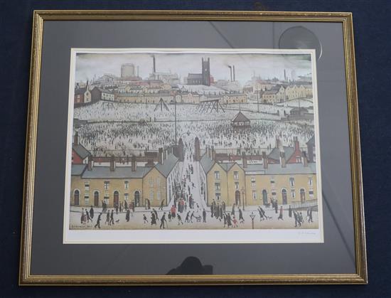 § Laurence Stephen Lowry, RBA, RA (1887–1976) Britain at Play, 18.75 x 24in.